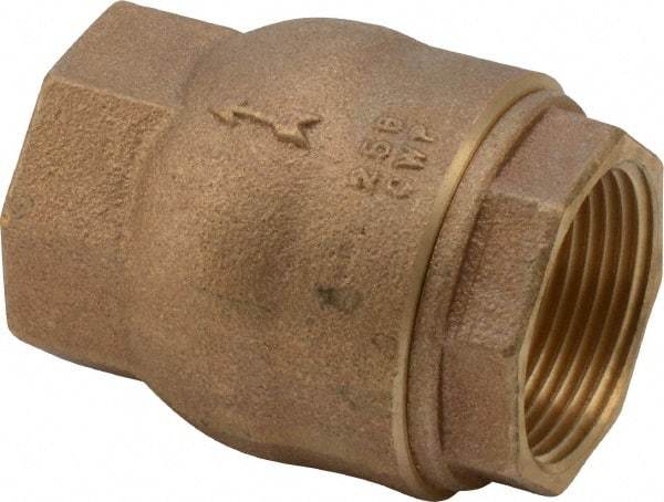 NIBCO - 1-1/4" Bronze Check Valve - Inline, FNPT x FNPT, 250 WOG - Exact Tool & Supply