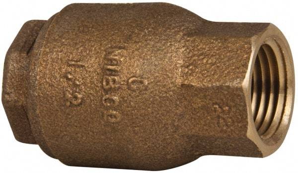 NIBCO - 1/2" Bronze Check Valve - Inline, FNPT x FNPT, 250 WOG - Exact Tool & Supply
