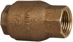 NIBCO - 1/2" Bronze Check Valve - Inline, FNPT x FNPT, 250 WOG - Exact Tool & Supply