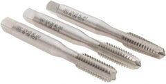 Vermont Tap & Die - 1/4-20 UNC, 4 Flute, Bottoming, Plug & Taper, Bright Finish, High Speed Steel Tap Set - Right Hand Cut, 2-1/2" OAL, 1" Thread Length, 2/3B Class of Fit, Series 3105 - Exact Tool & Supply
