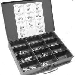Alpha Technologies - 96 Piece, Push to Connect Fitting Kit - Mixed Swift Fit Universal Threads, Mixed Tube Sizes - Exact Tool & Supply