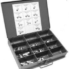 Alpha Technologies - 96 Piece, Push to Connect Fitting Kit - Mixed Swift Fit Universal Threads, Mixed Tube Sizes - Exact Tool & Supply