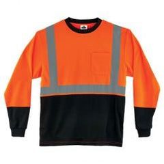 8291BK 5XL ORG/BLK LG SLV T-SHIRT - Exact Tool & Supply