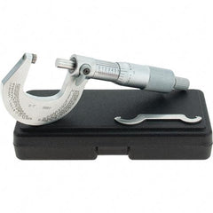 Starrett - 0 to 1" Range, 0.0001" Graduation, Mechanical Outside Micrometer - Ratchet Stop Thimble, Accurate to 0.00005" - Exact Tool & Supply