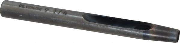 Made in USA - 1/4" Hollow Punch - 4" OAL, Steel - Exact Tool & Supply