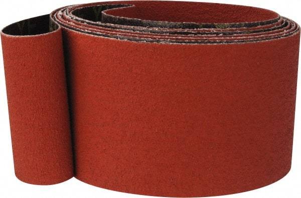 3M - 3" Wide x 132" OAL, 60 Grit, Ceramic Abrasive Belt - Ceramic, Medium, Coated, YF Weighted Cloth Backing, Wet/Dry, Series 777F - Exact Tool & Supply