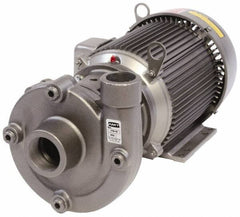 American Machine & Tool - 230 Volt, 1 Phase, 3 HP, Cast Iron Straight Pump - 2 Inch Inlet, 1-1/2 Inch Outlet, 82 Max Head psi, Stainless Steel Impeller, Buna-N Seal - Exact Tool & Supply