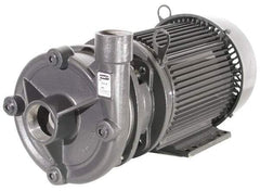 American Machine & Tool - 230/460 Volt, 3 Phase, 10 HP, Stainless Steel Straight Pump - 3 Inch Inlet, 2 Inch Outlet, Stainless Steel Impeller, Viton Seal - Exact Tool & Supply