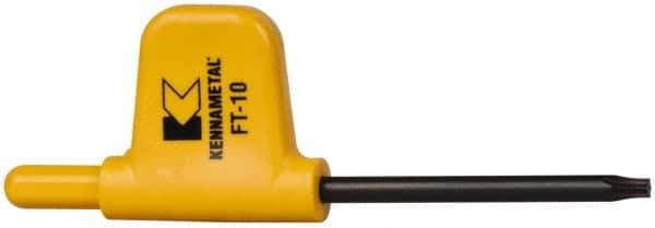 Kennametal - T10 Torx Drive, Flag Handle Driver for Indexable Tools - Exact Tool & Supply