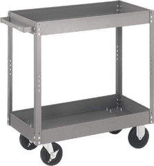 Quantum Storage - 500 Lb Capacity, 30" Wide x 16" Long x 32" High Standard Utility Cart - 3 Shelf, Steel - Exact Tool & Supply