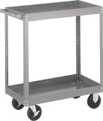 Quantum Storage - 1,000 Lb Capacity, 36" Wide x 24" Long x 35" High Standard Utility Cart - 3 Shelf, Steel - Exact Tool & Supply