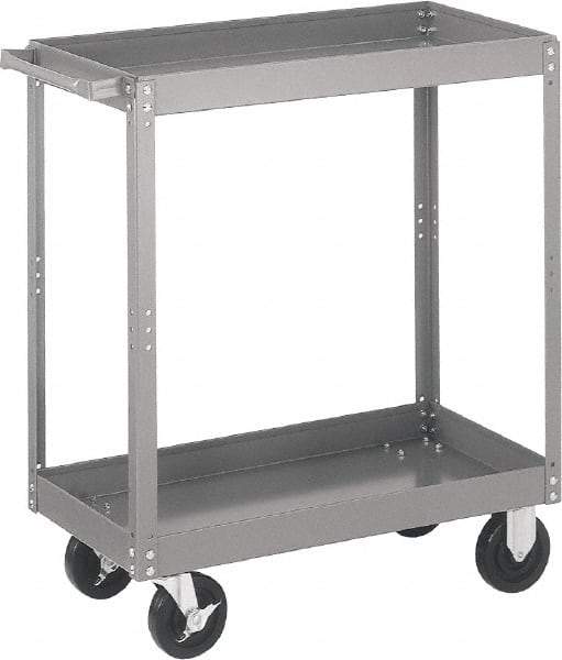Quantum Storage - 1,000 Lb Capacity, 48" Wide x 24" Long x 35" High Standard Utility Cart - 3 Shelf, Steel - Exact Tool & Supply