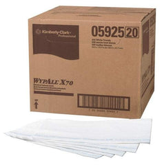 WypAll - 1/4 Fold Food Service Wipes - Box, 23-1/2" x 12-1/2" Sheet Size, Blue & White - Exact Tool & Supply
