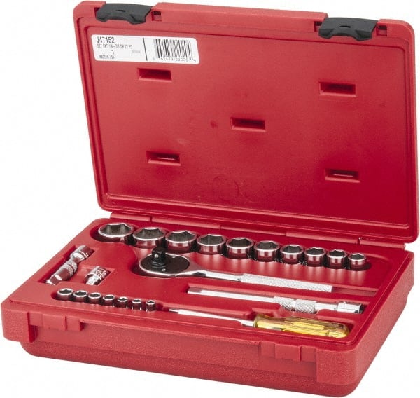 Proto - Socket Sets; Measurement Type: SAE ; Drive Size: 0.375 ; Minimum Size (Inch): 3/16 ; Maximum Size (Inch): 1 ; Tool Type: Socket Set ; Number of Pieces: 22 - Exact Tool & Supply