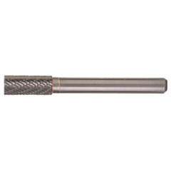 SB-6 Double Cut Solid Carbide Bur-Cylindrical with End Cut - Exact Tool & Supply