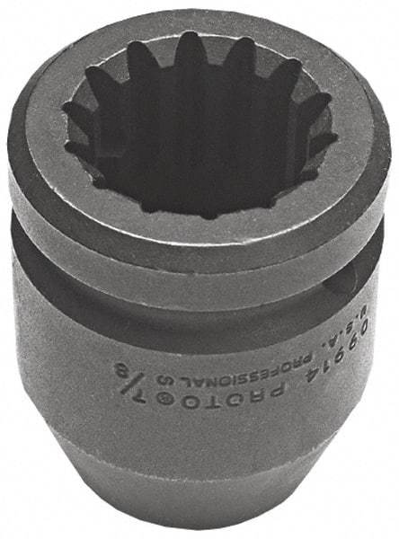 Proto - #5 Spline Drive, 3-1/8" Socket, Impact Socket - 6 Points, 4-39/64" OAL - Exact Tool & Supply