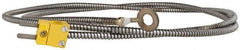 Thermo Electric - 0 to 900°F, K Surface, Thermocouple Probe - 4 Ft. Cable Length, Mini Connector, 15 Sec Response Time - Exact Tool & Supply