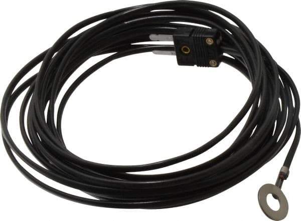 Thermo Electric - 0 to 221°F, J Surface, Thermocouple Probe - 25 Ft. Cable Length, Mini Connector, 15 Sec Response Time - Exact Tool & Supply