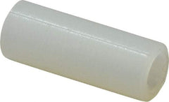 Electro Hardware - 0.116" ID x 3/16" OD, #4 Screw, Grade 101 Nylon Female Unthreaded Circuit Board Spacer - Round Body, Uncoated, 1/2" OAL - Exact Tool & Supply