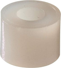 Electro Hardware - 0.116" ID x 1/4" OD, #4 Screw, Grade 101 Nylon Female Unthreaded Circuit Board Spacer - Round Body, Uncoated, 3/16" OAL - Exact Tool & Supply