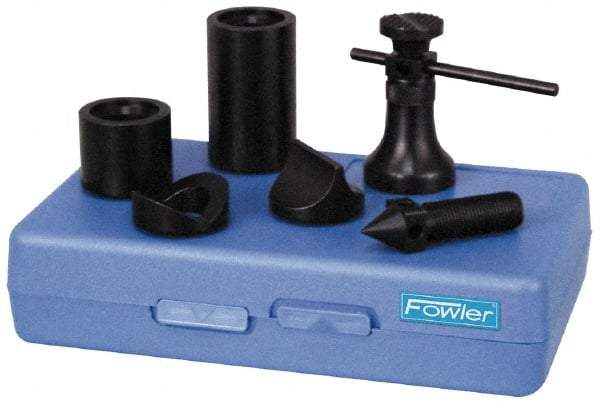 Fowler - 7 Piece, 2-1/4 to 3-3/8" High, 1,000 Lb Capacity Screw Jack Set - 2-1/4 to 3-3/8" Measuring Range - Exact Tool & Supply