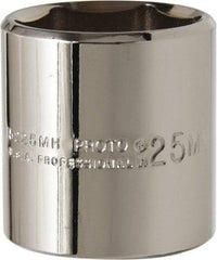 Proto - 3/8" Drive, Standard Hand Socket - 6 Points, 1-3/8" OAL, Chrome Vanadium, Chrome Finish - Exact Tool & Supply