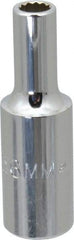 Proto - 3/8" Drive, Deep Hand Socket - 12 Points, 2-1/8" OAL, Chrome Vanadium, Chrome Finish - Exact Tool & Supply