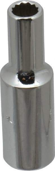 Proto - 3/8" Drive, Deep Hand Socket - 12 Point, 2" OAL, Chrome Finish - Exact Tool & Supply