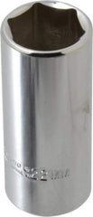 Proto - 3/8" Drive, Deep Hand Socket - 6 Points, 2-3/4" OAL, Chrome Finish - Exact Tool & Supply