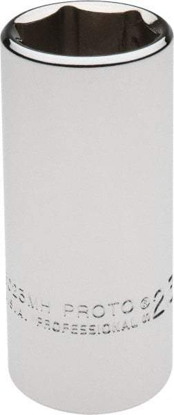 Proto - 3/8" Drive, Deep Hand Socket - 6 Points, 2-3/4" OAL, Chrome Finish - Exact Tool & Supply