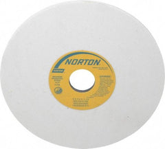 Norton - 8" Diam x 1-1/4" Hole x 1/4" Thick, K Hardness, 120 Grit Surface Grinding Wheel - Aluminum Oxide, Type 1, Fine Grade, 3,600 Max RPM, Vitrified Bond, No Recess - Exact Tool & Supply
