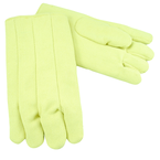 14" High Temperature Fiberglass Gloves - Wool Lined - Yellow - Exact Tool & Supply