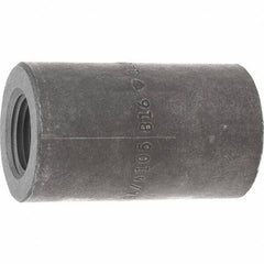 Made in USA - Size 1/2 x 3/8", Class 3,000, Forged Carbon Steel Black Pipe Reducing Coupling - 3,000 psi, Threaded End Connection - Exact Tool & Supply