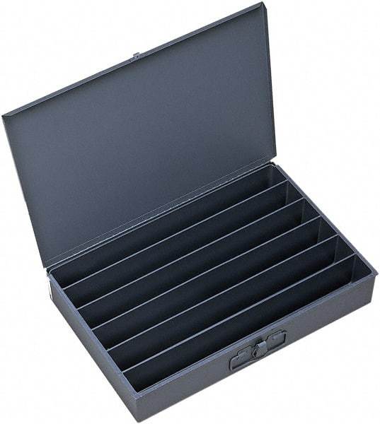 Durham - 18 Inches Wide x 3 Inches High x 12 Inches Deep Compartment Box - Steel , 6 Compartments - Exact Tool & Supply