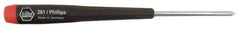Wiha - #00, 4-5/8" OAL, Standard Phillips Screwdriver - 1-9/16" Blade Length, Ergonomic Handle - Exact Tool & Supply