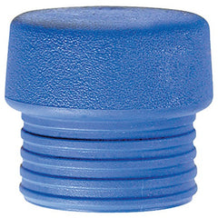 Split Head Mallet Face 1.2″ Soft, Shore Hardness 21-D, Blue TPE - Exact Tool & Supply