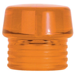 Split Head Mallet Face 1.2″ Hard, Shore Hardness 72-D, Orange, Cell Acetate - Exact Tool & Supply