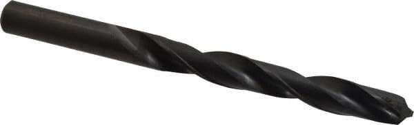Hertel - 39/64" 118° High Speed Steel Jobber Drill - Oxide Finish, Right Hand Cut, Spiral Flute, Straight Shank, 7-1/8" OAL, Standard Point - Exact Tool & Supply