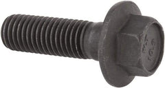 Value Collection - M12x1.75 Metric Coarse, 40mm Length Under Head, Hex Drive Flange Bolt - 40mm Thread Length, Grade 10.9 Alloy Steel, Smooth Flange, Phosphate & Oil Finish - Exact Tool & Supply