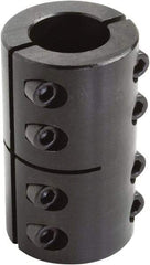 Climax Metal Products - 1-1/8" Inside x 1-7/8" Outside Diam, Two Piece Rigid Coupling without Keyway - 3-1/8" Long - Exact Tool & Supply