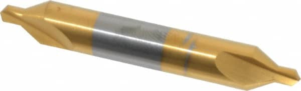 Hertel - #4 Plain Cut 60° Incl Angle Solid Carbide Combo Drill & Countersink - Exact Tool & Supply