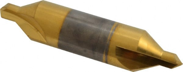 Hertel - #8 Plain Cut 60° Incl Angle Solid Carbide Combo Drill & Countersink - Exact Tool & Supply