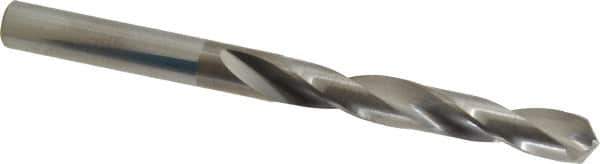 Hertel - Letter K 118° Solid Carbide Jobber Drill - Bright Finish, Right Hand Cut, Spiral Flute, Straight Shank, 3-1/2" OAL, Standard Point - Exact Tool & Supply