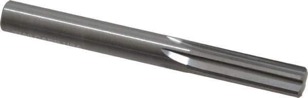 Hertel - 3/8" Solid Carbide 6 Flute Chucking Reamer - Straight Flute, 3/8" Straight Shank, 1-1/4" Flute Length, 3-1/2" OAL - Exact Tool & Supply