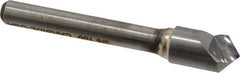 Hertel - 3/8" Head Diam, 1/4" Shank Diam, 1 Flute 100° Solid Carbide Countersink - Bright Finish, 2" OAL, Single End, Straight Shank, Right Hand Cut - Exact Tool & Supply