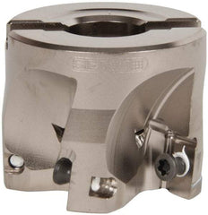 Seco - 5 Inserts, 2" Cut Diam, 3/4" Arbor Diam, 0.669" Max Depth of Cut, Indexable Square-Shoulder Face Mill - 0/90° Lead Angle, 1.575" High, XO.X 1806.. Insert Compatibility, Through Coolant, Series Power Turbo - Exact Tool & Supply