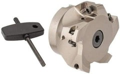 Seco - 5 Inserts, 2-1/2" Cut Diam, 3/4" Arbor Diam, 0.669" Max Depth of Cut, Indexable Square-Shoulder Face Mill - 0/90° Lead Angle, 1.575" High, XO.X 1806.. Insert Compatibility, Through Coolant, Series Power Turbo - Exact Tool & Supply