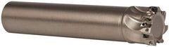 Seco - 1" Cut Diam, 0.197" Max Depth of Cut, 1" Shank Diam, 4.528" OAL, Indexable Square Shoulder End Mill - XO.X 0602 Inserts, Cylindrical Shank, 90° Lead Angle, Through Coolant, Series Nano Turbo - Exact Tool & Supply