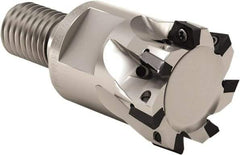 Seco - 32mm Cut Diam, 5mm Max Depth of Cut, 35mm OAL, Indexable Square Shoulder End Mill - XO.. 0602 Inserts, M16 Modular Connection, 90° Lead Angle, Through Coolant, Series Nano Turbo - Exact Tool & Supply