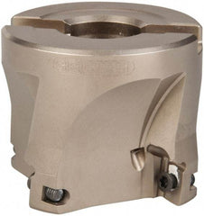 Seco - 4 Inserts, 2" Cut Diam, 3/4" Arbor Diam, 0.433" Max Depth of Cut, Indexable Square-Shoulder Face Mill - 0/90° Lead Angle, 1.57" High, XO.X 1204.. Insert Compatibility, Through Coolant, Series Super Turbo - Exact Tool & Supply